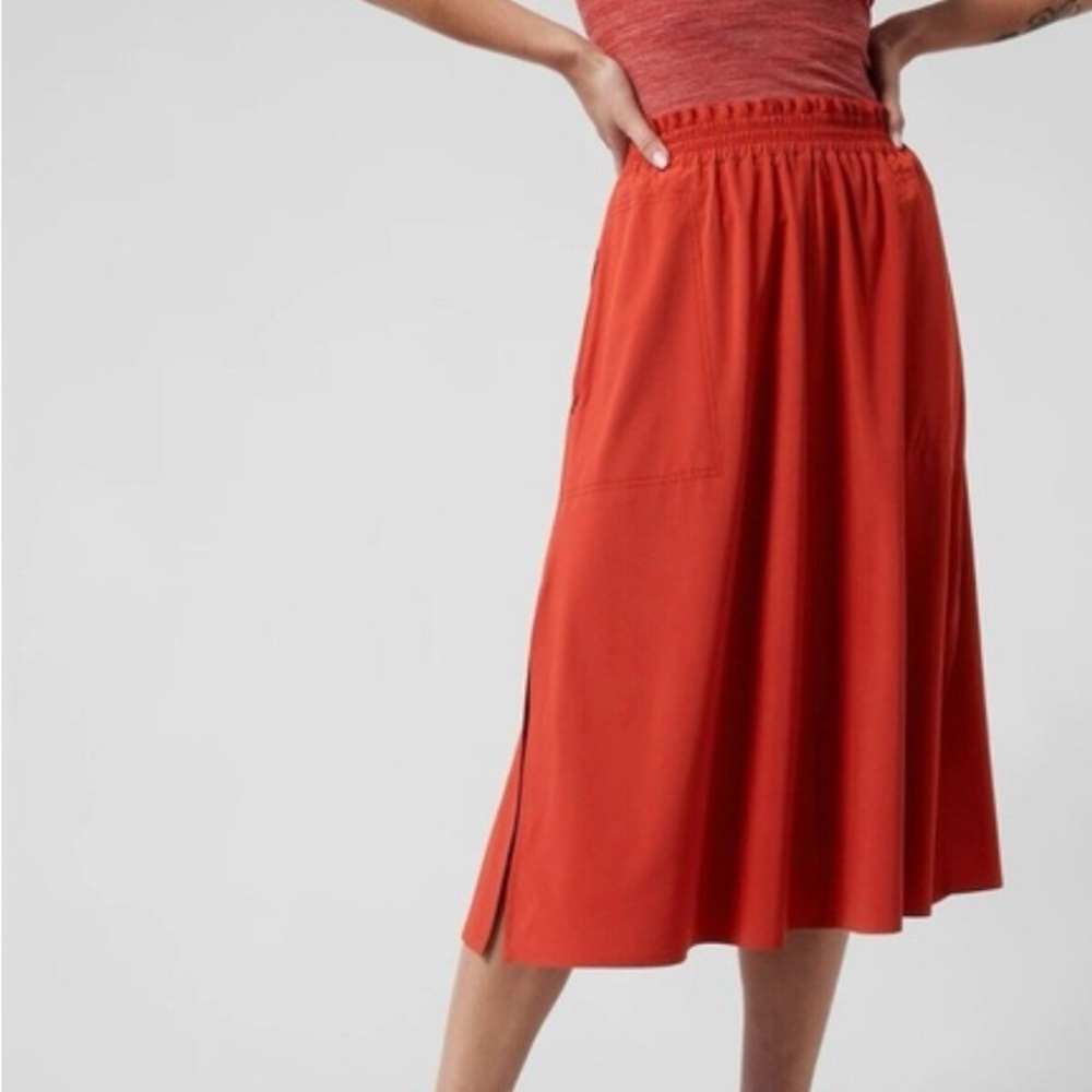 Athleta Red/Orange Savannah Skirt Sz 3X